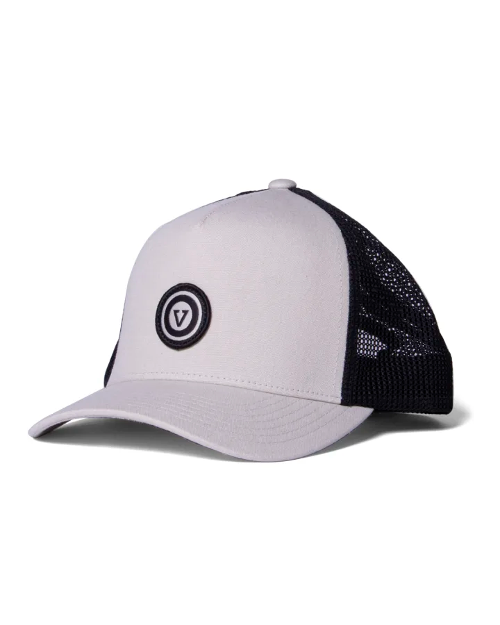 Gray and black cap with a logo on a white background - shed nine