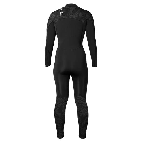 Black wetsuit with brand logo on a white background shed nine