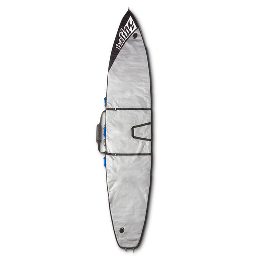Balin SUP Race Cover, silver side with pointed nose and carry handles