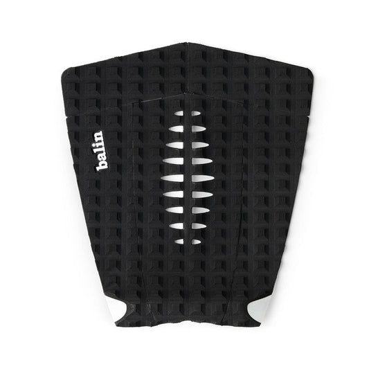 Balin Splitter 5-Piece Deck Grip, black five-piece deck pad with white tail corners