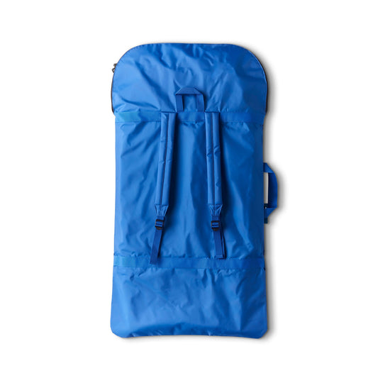 Balin Ignition Bodyboard Bag, blue back panel with adjustable backpack straps