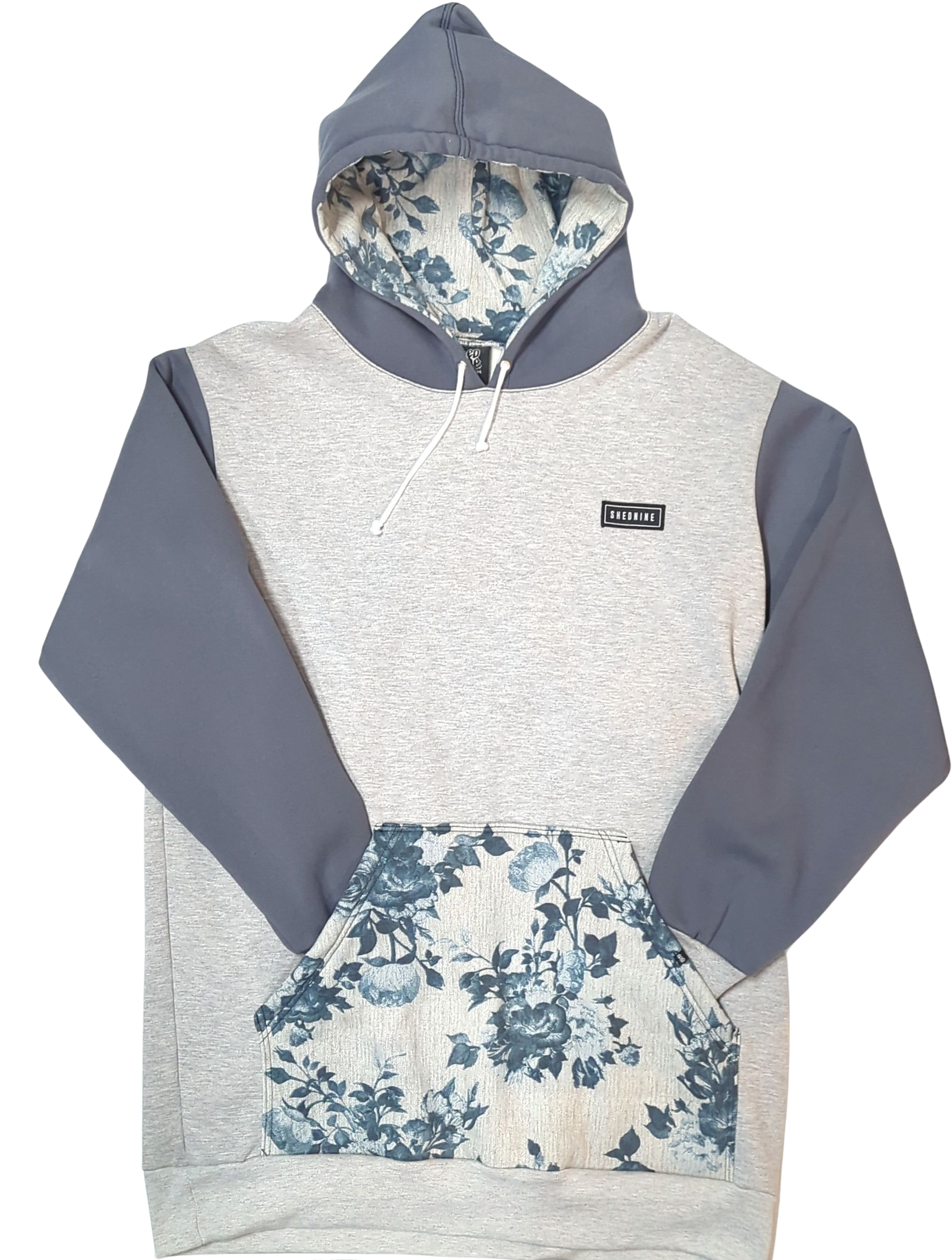 Hoodie with floral pattern on a white background