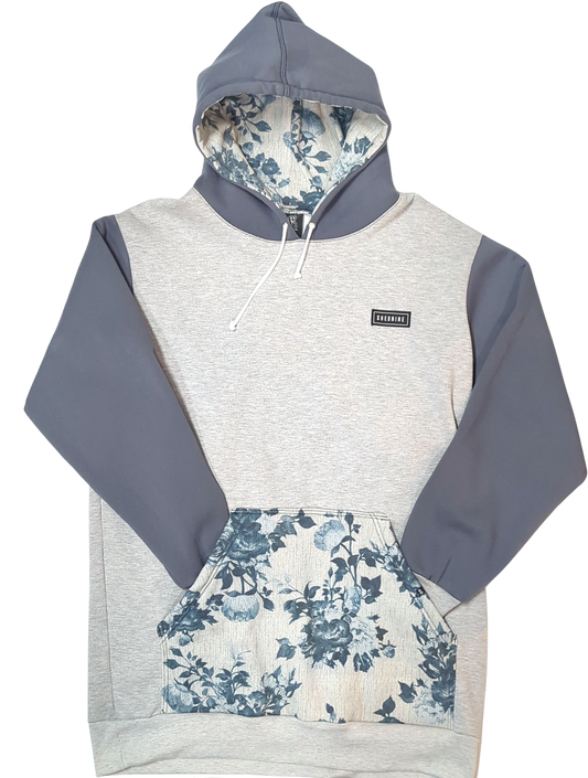 Hoodie with floral pattern on a white background