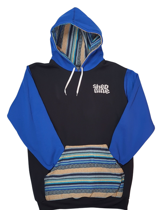 Kuta Lines Black/Blue Shed Nine Super Thick Aussie Hand Made Tall Hoods