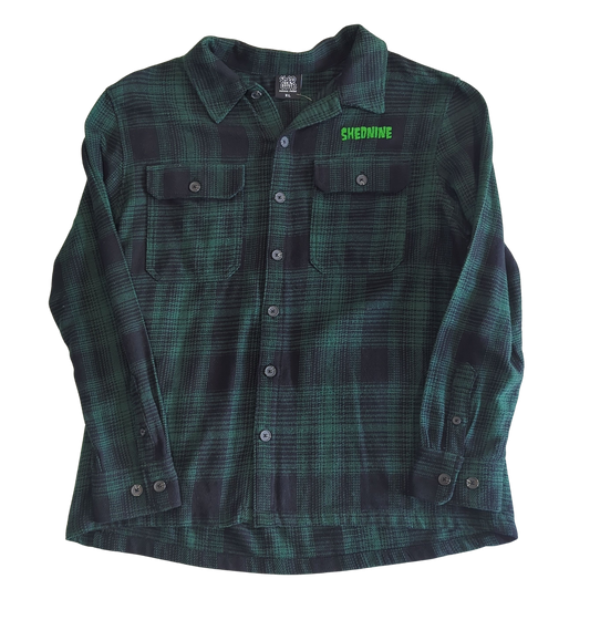 Shed Nine Flannel Long Sleeve Shirt (Bold SN Logo)