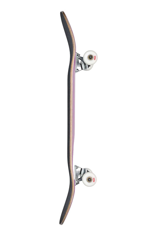 Side profile view of Globe Goodstock 7.75 inch Complete Skateboard in Desert Dusk shed nine