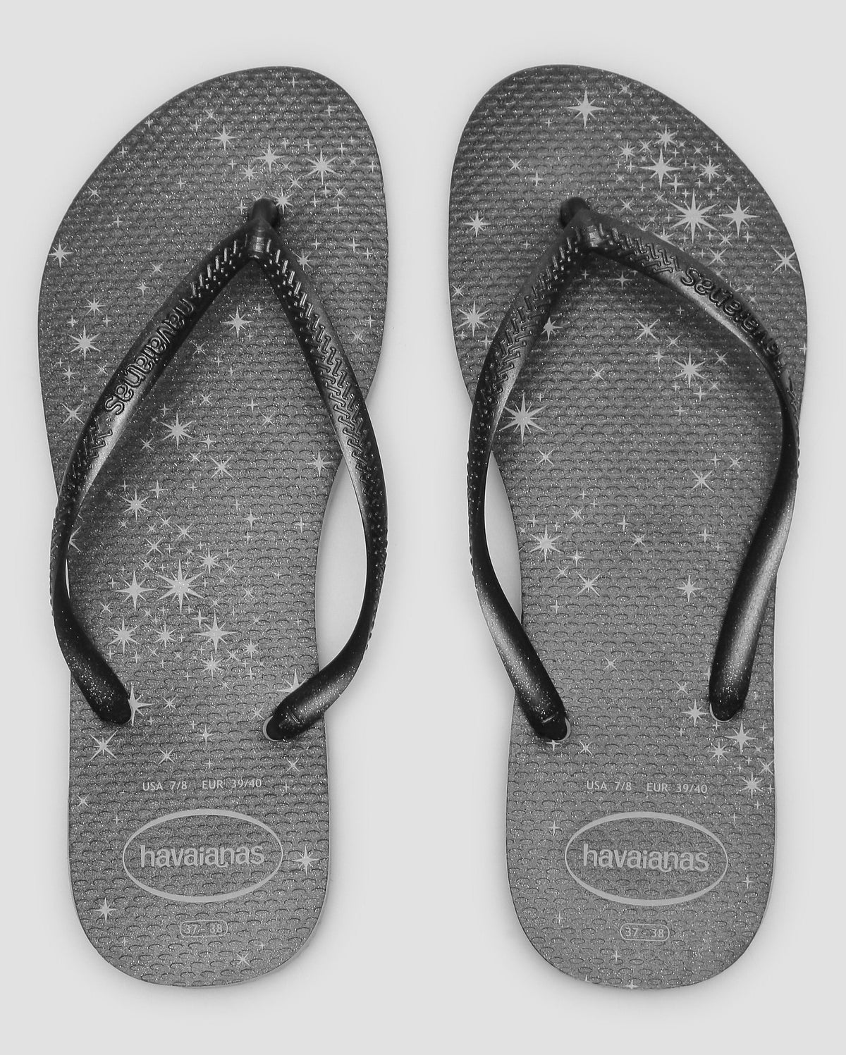 Havaianas Slim Gloss Grey Grey star print – product photo