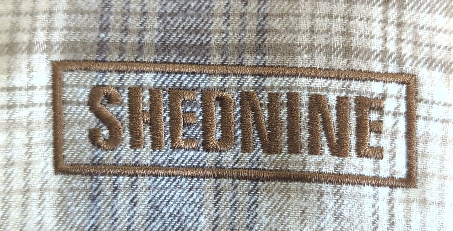 Shed Nine Flannel Long Sleeve Shirt (Bold Boxed SN Logo)