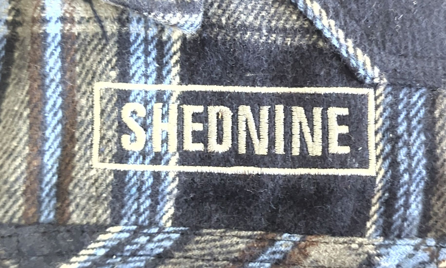 Shed Nine Flannel Long Sleeve Shirt (Bold Boxed SN Logo)