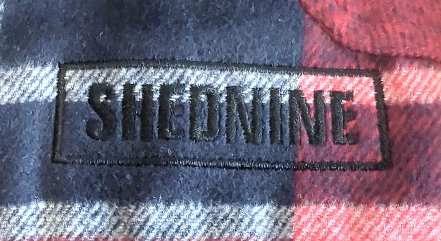 Shed Nine Flannel Long Sleeve Shirt (Bold Boxed SN Logo)
