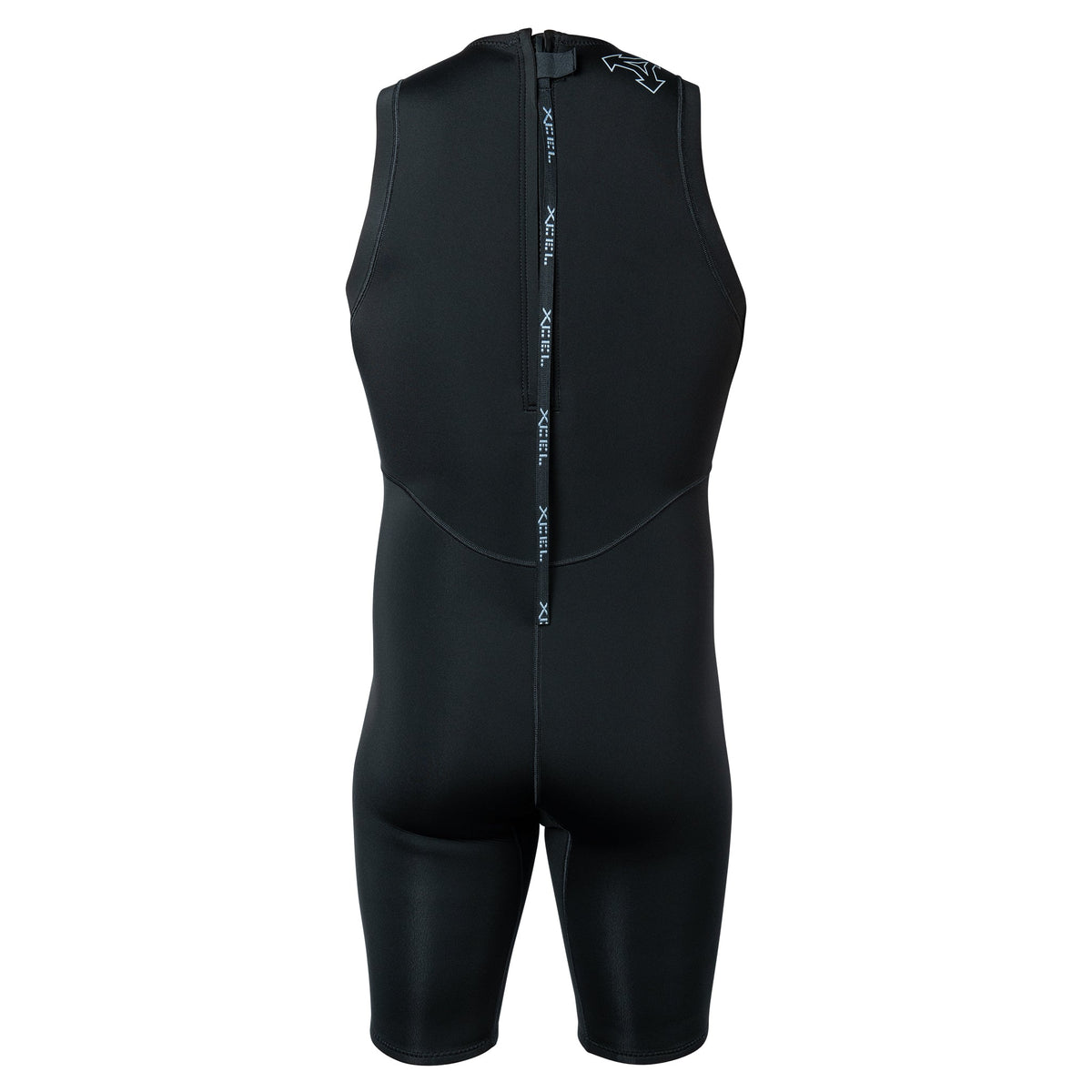Axis Back Zip 2Mm Short John in Black, back view