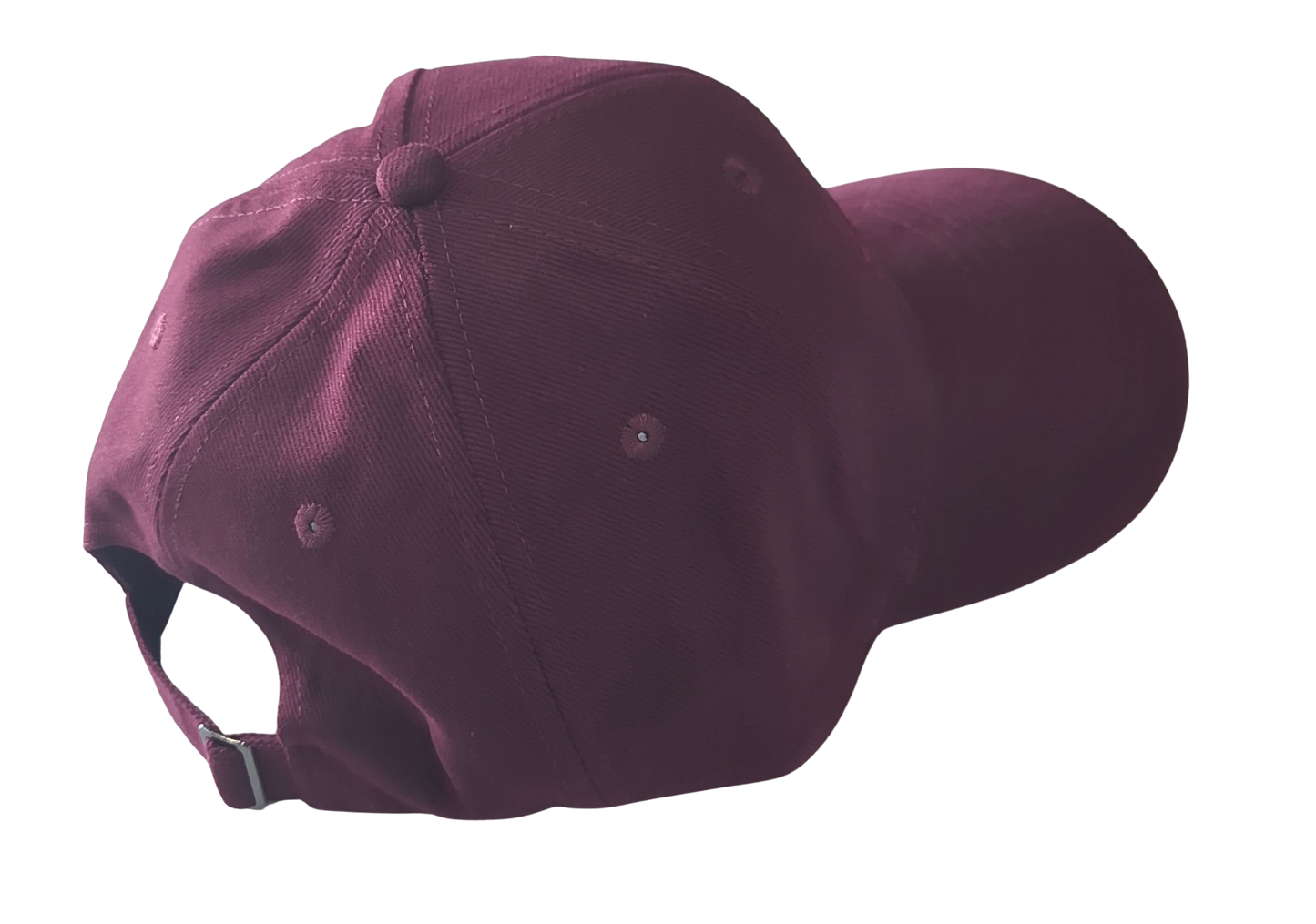 Maroon baseball cap on a white background