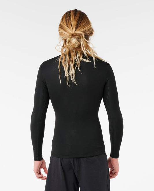 Rip Curl Dawn Patrol 1.5mm Long Sleeve Wetsuit Jacket - Black, back view