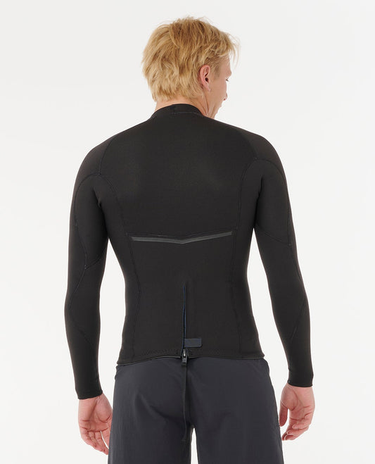 Rip Curl E-Bomb 1.5mm Long Sleeve Wetsuit Jacket - Black, back view