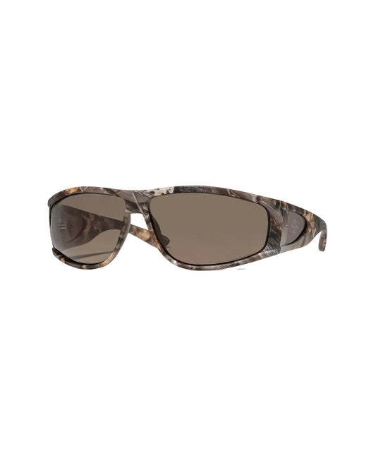 Angled view of Ritual Vision The Vacationer Sunglasses in Combat / Olive Polarised shed nine