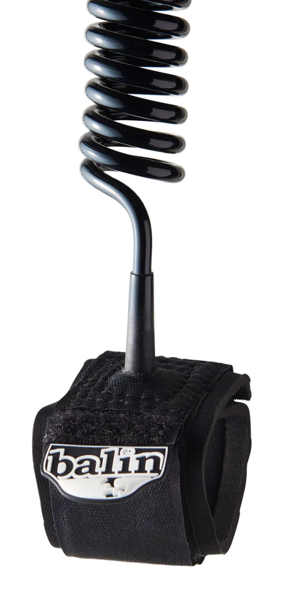 Black coil spring with a black foot bar and 'balin' branding on a white background