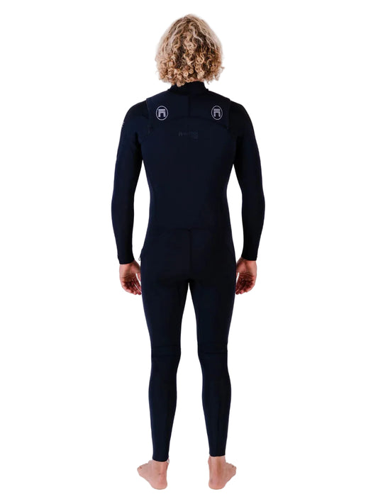 Person wearing a black wetsuit on a white background shed nine