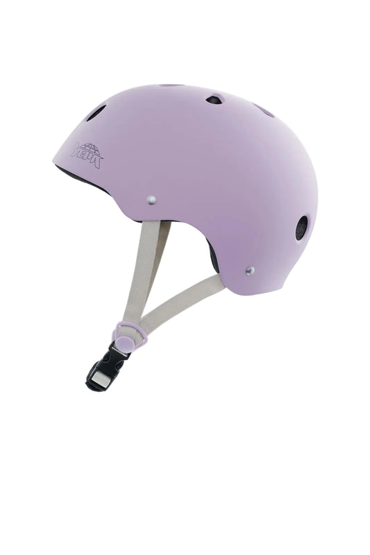 Side angle view of YEPA T-Shell Helmet in Matte Dusty Purple shed nine