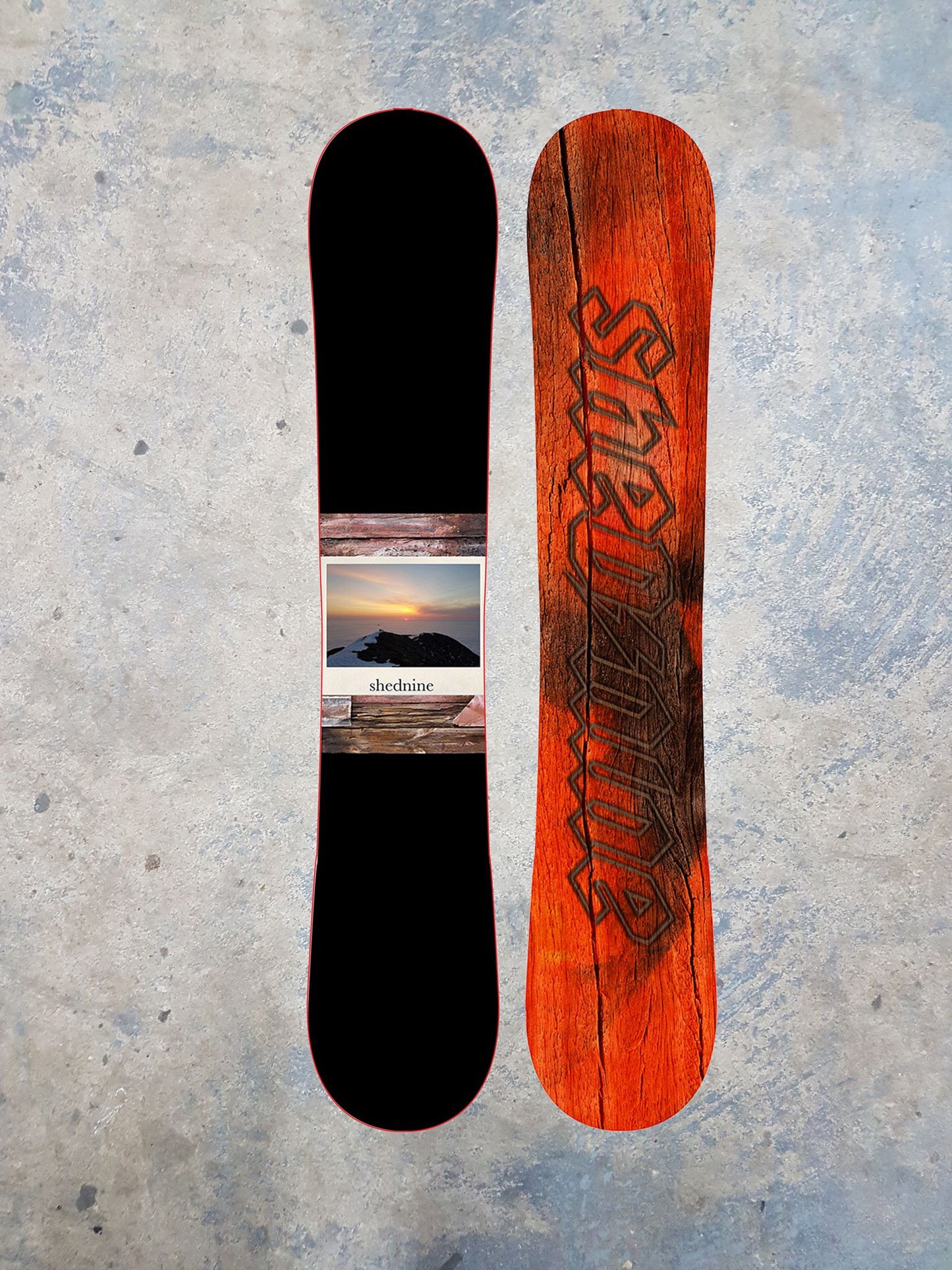 Shed Nine "Summit Sunset" Custom Snowboard - Snowboard, Shed Nine, Shed Nine