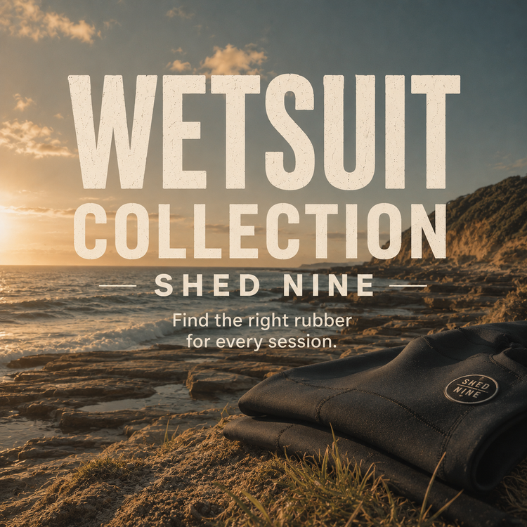 Wetsuit Collection with surf wetsuits, steamers, spring suits and rubber essentials at Shed Nine