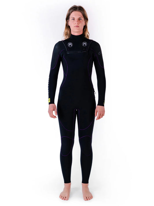 Person wearing a black wetsuit on a white background shed nine