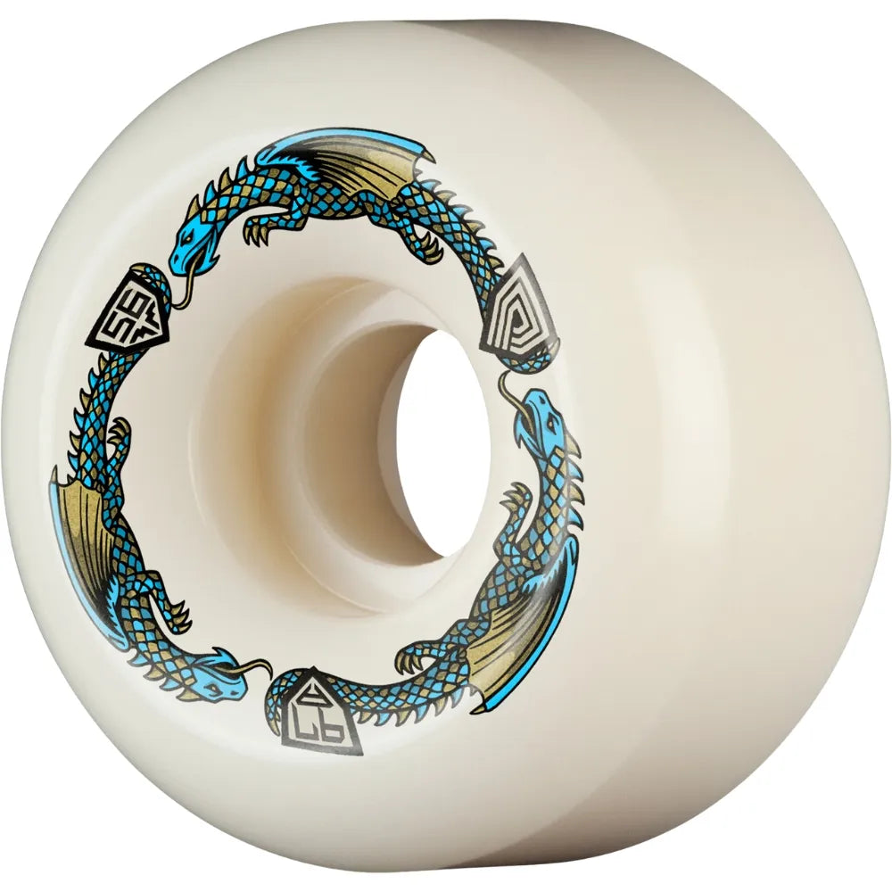 Powell Peralta Dragon Formula V6 56mm 97A Skateboard Wheels - White