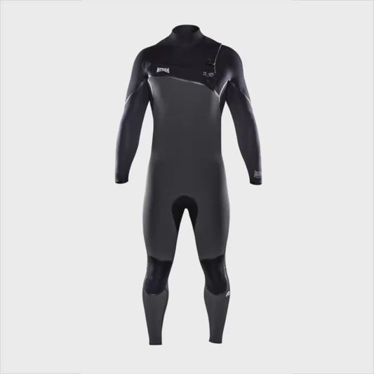 Attica ALPHA Chest Zip 3/2mm Steamer - GRAPHITE / BLACK - Shed Nine