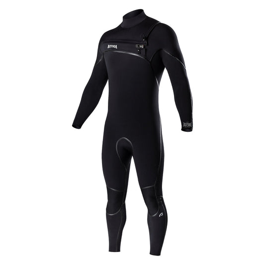 Attica ALPHA Chest Zip 4/3mm Steamer - BLACK / WHITE - Shed Nine