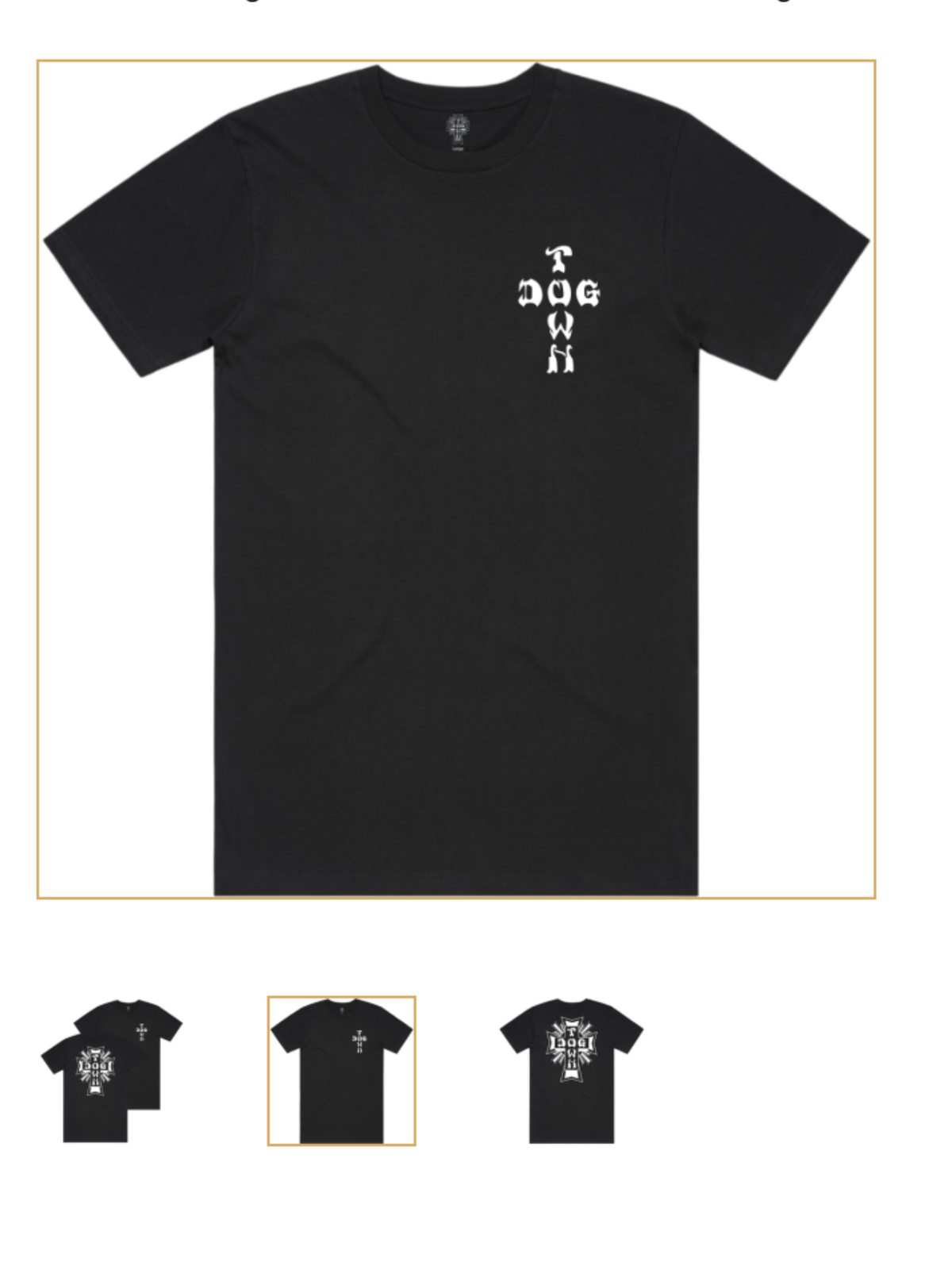 Dogtown Cross Logo T-Shirt - Black/White