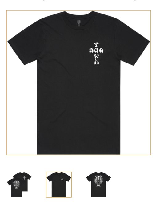 Dogtown Cross Logo T-Shirt - Black/White