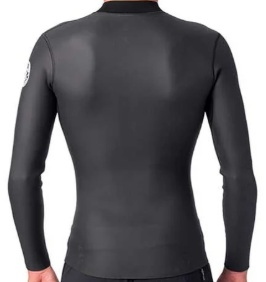 Black wetsuit on a white background