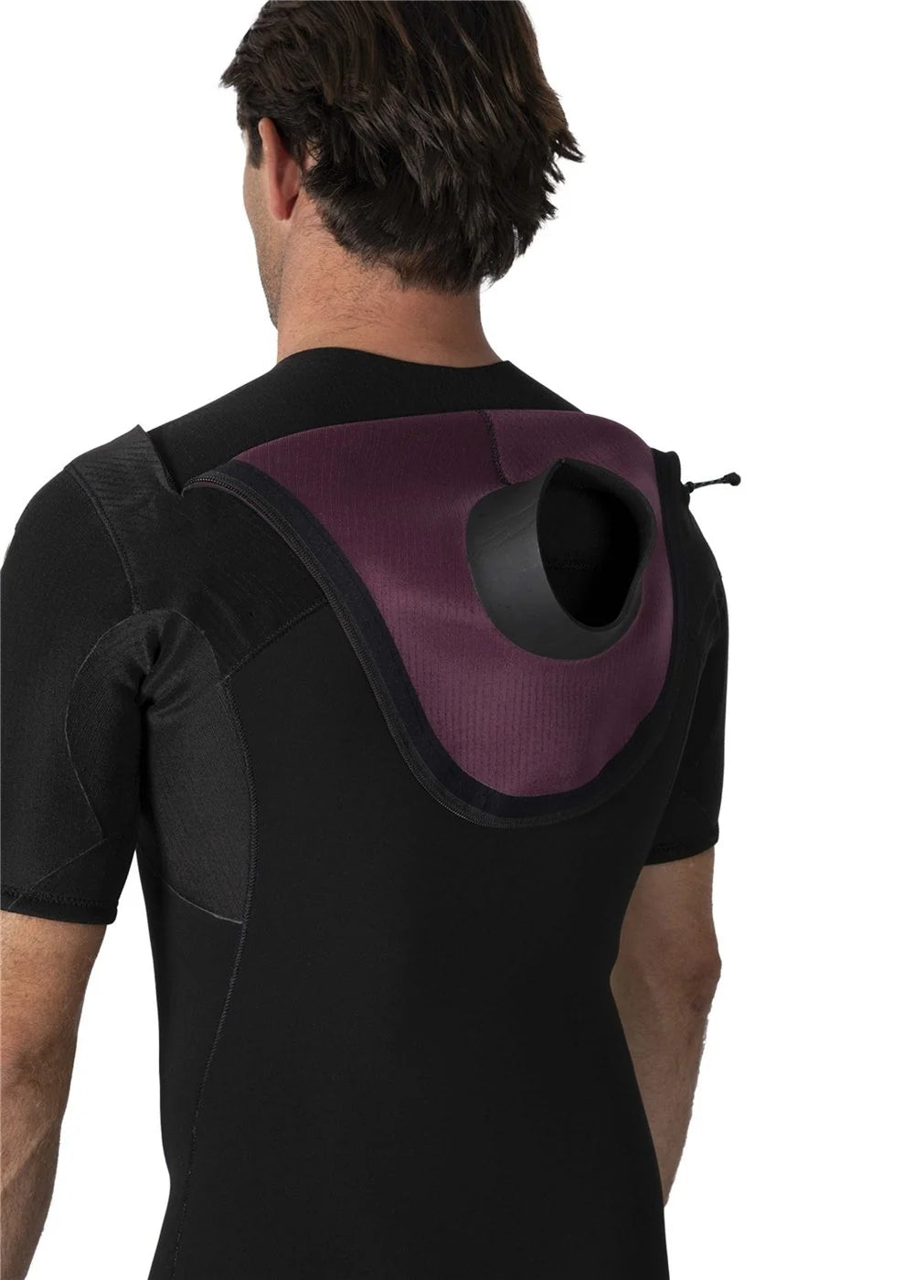 Vissla Men’s New Seas 2/2mm Short Sleeve U-Zip Steamer Wetsuit - Black 2