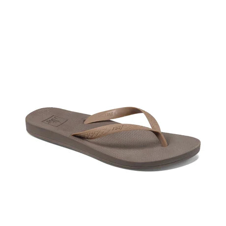 Reef Seaside Plus women's thongs in Cocoa – top view