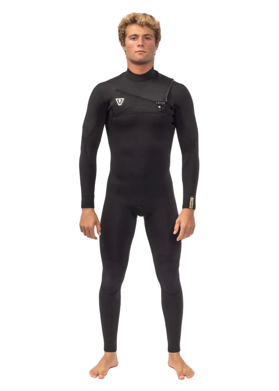 Person wearing a black wetsuit on a white background SHED NINE