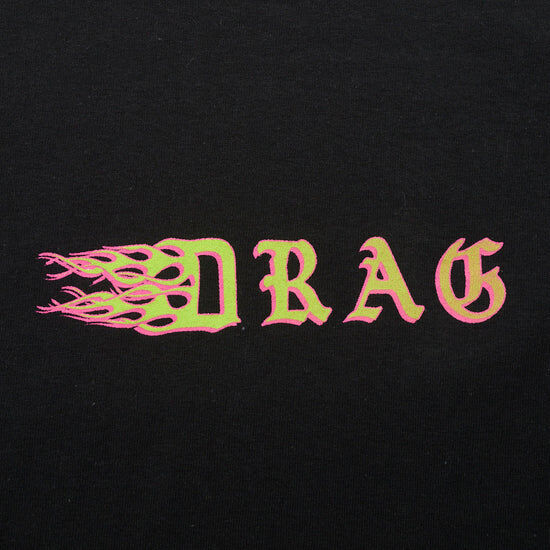 SHED NINE TRAD ELDER TEE LOGO - BLACK DRAG
