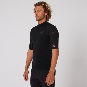 Double Black Short Sleeve Vest - 1.5mm