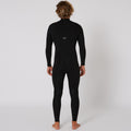 Mens Double Black Chest Zip Steamer - 3/2mm - Shed Nine