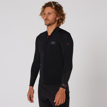 Double Black Long Sleeve Zip Paddle Vest - 1.5mm