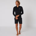 Double Black Long Sleeve Zip Paddle Vest - 1.5mm