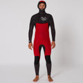 Mens Free Flex Hooded Chest-Zip Steamer - 5/4mm - Shed Nine