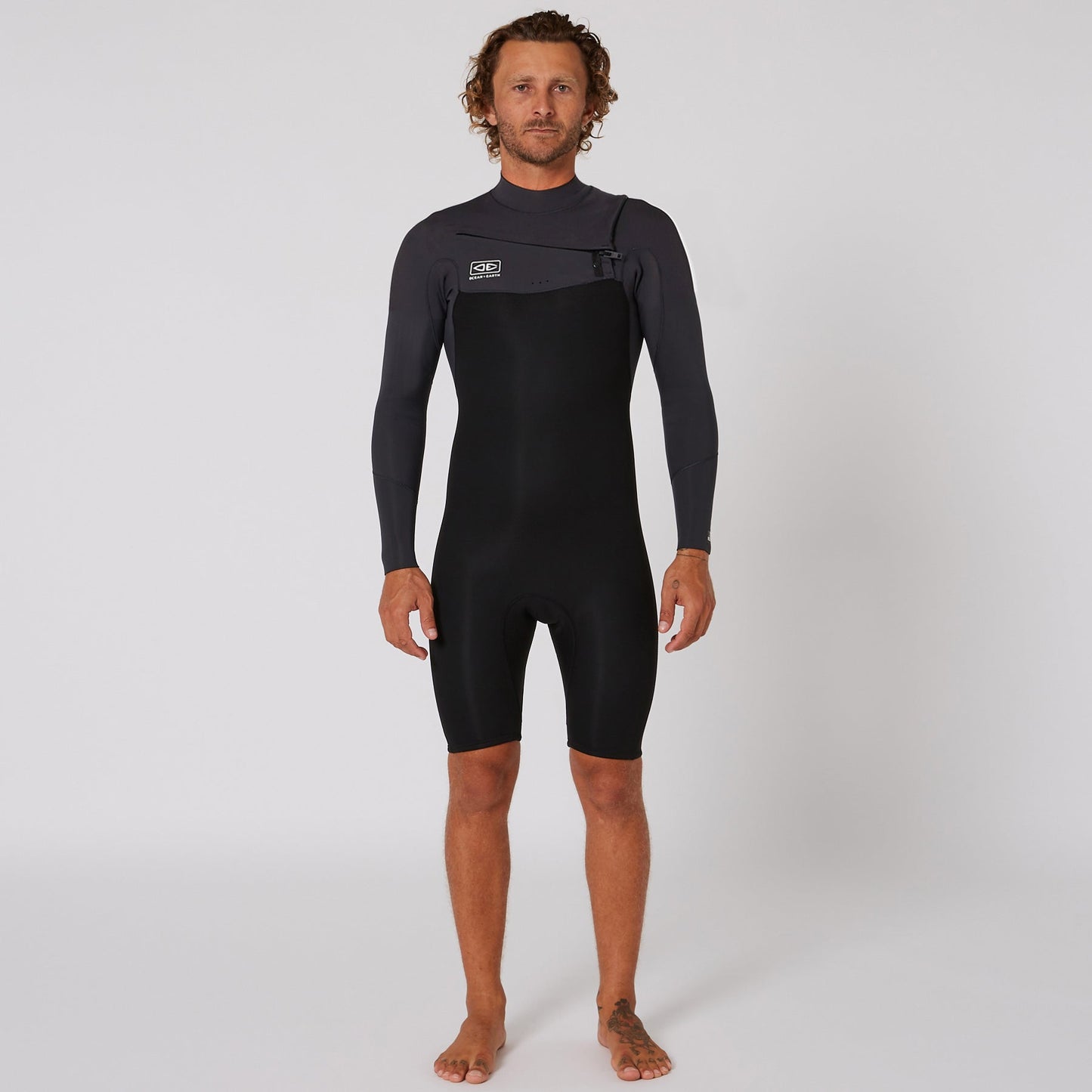 Mens Free Flex LS Chest Zip Spring - 2/2mm