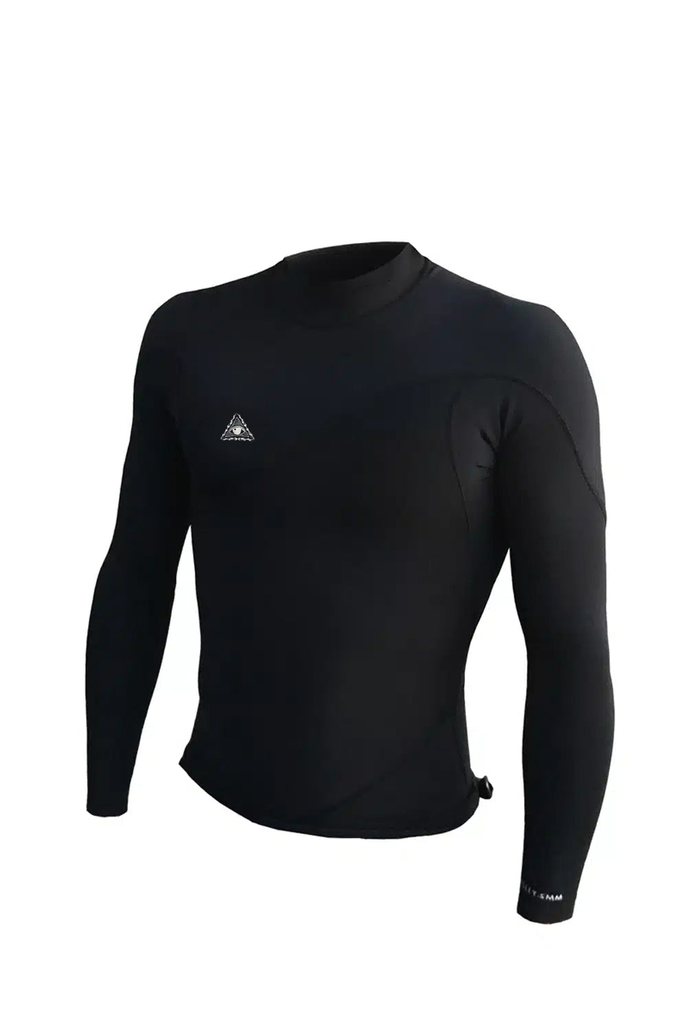 WESLEY 1mm Long Sleeve Vest BLACK shed nine front