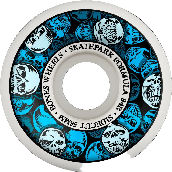 Bones SPF P5 Sidecuts 56mm 84B Skateboard Wheels - White/Blue