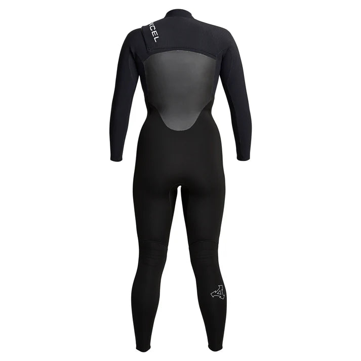 Black wetsuit with brand logo on a white background shed nine