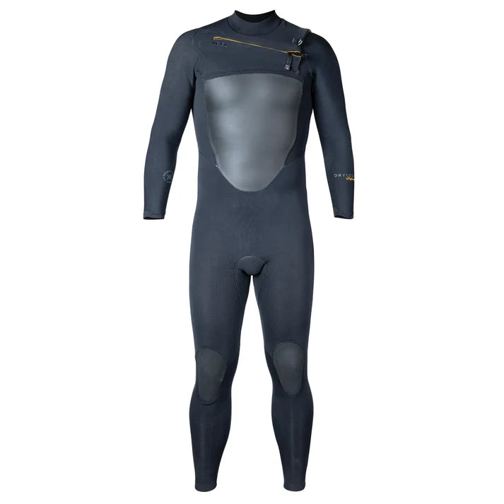 Black wetsuit with gray chest panel on a white background shed nine