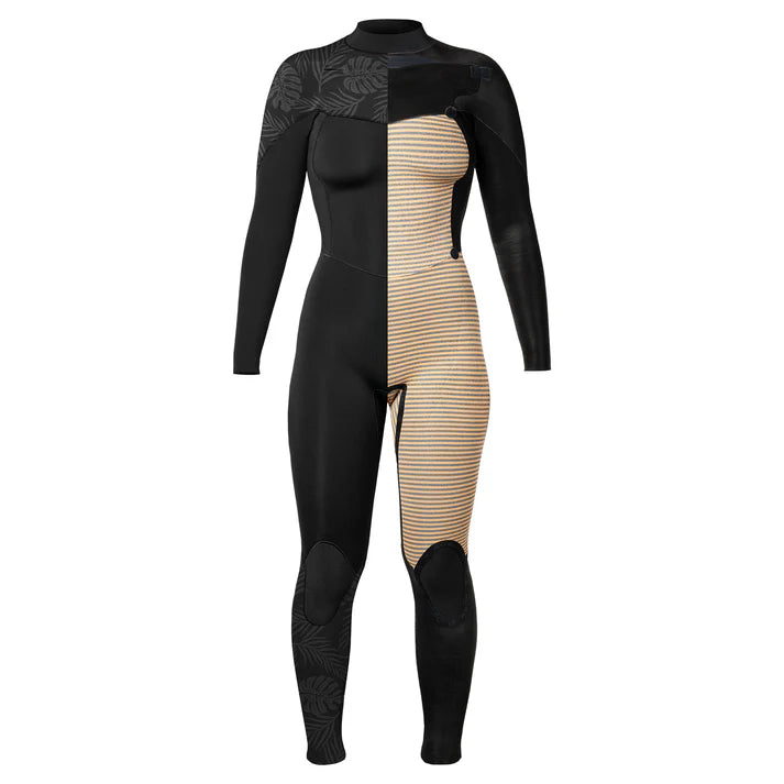 Black and beige wetsuit on a white background shed nine