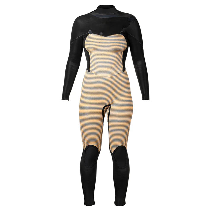 Wetsuit with black sleeves and legs on a white background shed nine