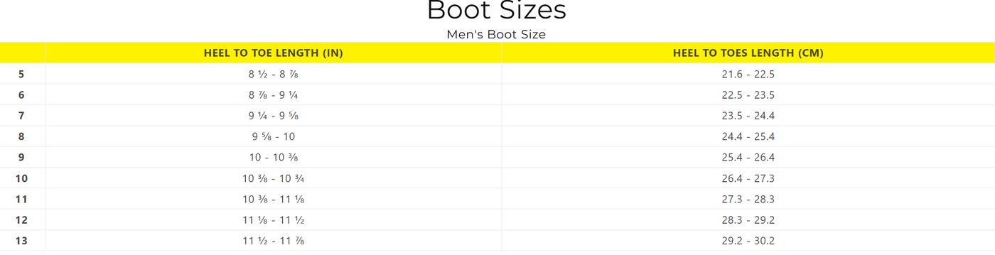Xcel Men’s Comp Split Toe 3mm Wetsuit Boot - Black size guide