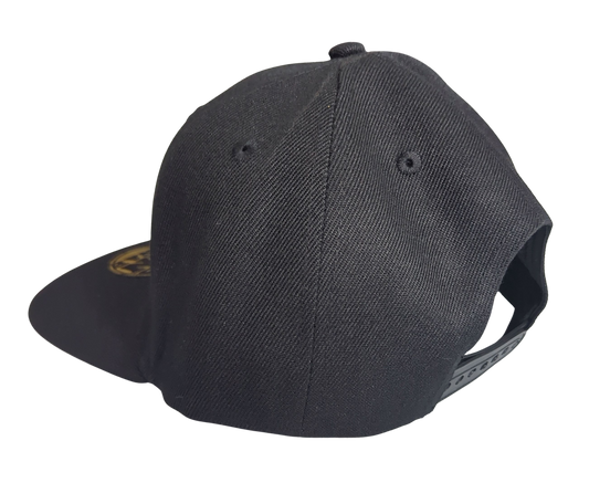 Shed Nine Black Snap Back Cap (Bold Logo) - Shed Nine