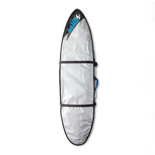 Balin UTE Double Surfboard Cover, silver cover exterior with compression straps